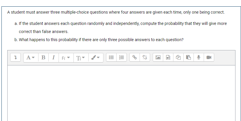 Solved A student must answer three multiple-choice questions | Chegg.com