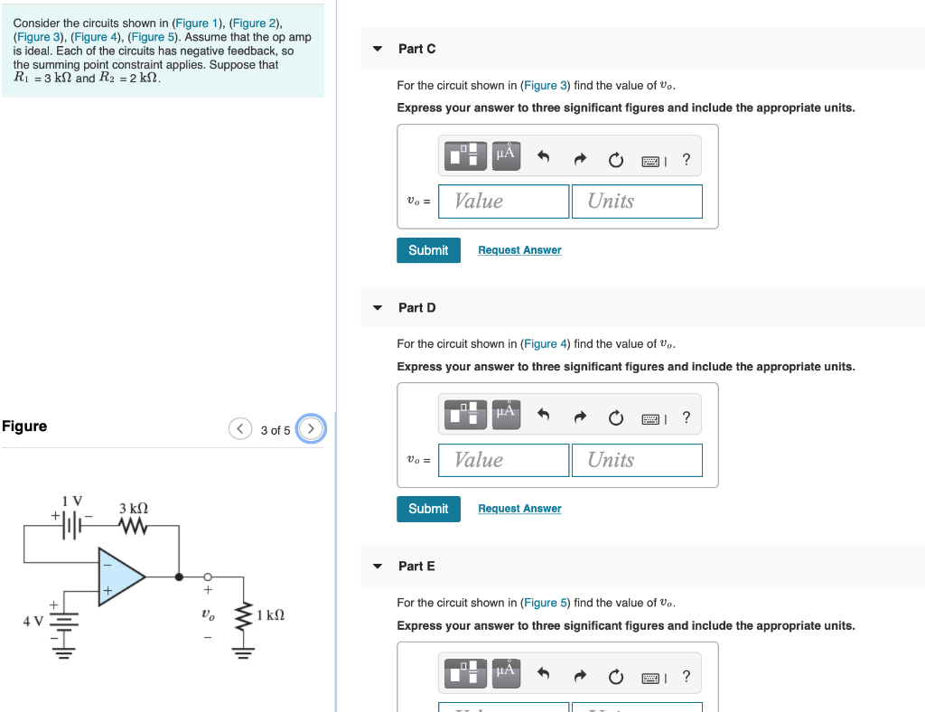 Solved Consider the circuits shown in (Figure 1), (Figure | Chegg.com