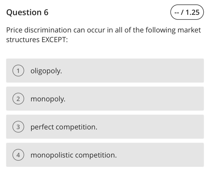 Solved Question 1 / 1.25 Total revenue will decrease if the | Chegg.com