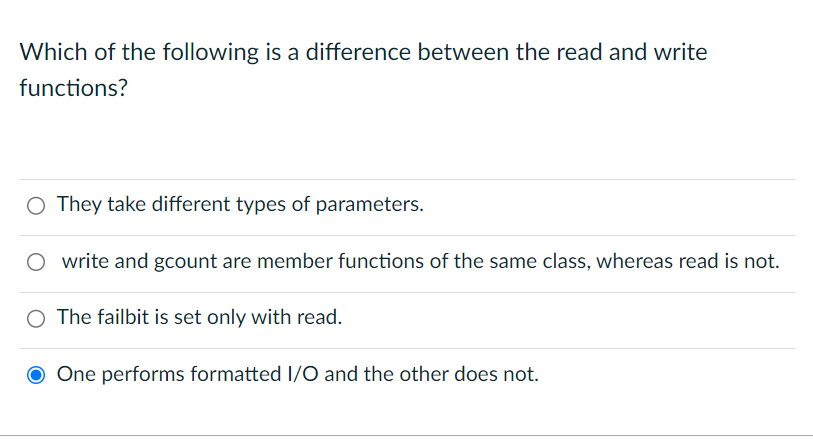 Solved Which of the following is a difference between the | Chegg.com