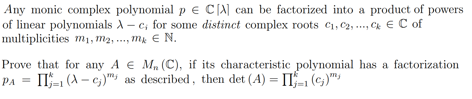 Solved Any monic complex polynomial p E C|1| can be | Chegg.com
