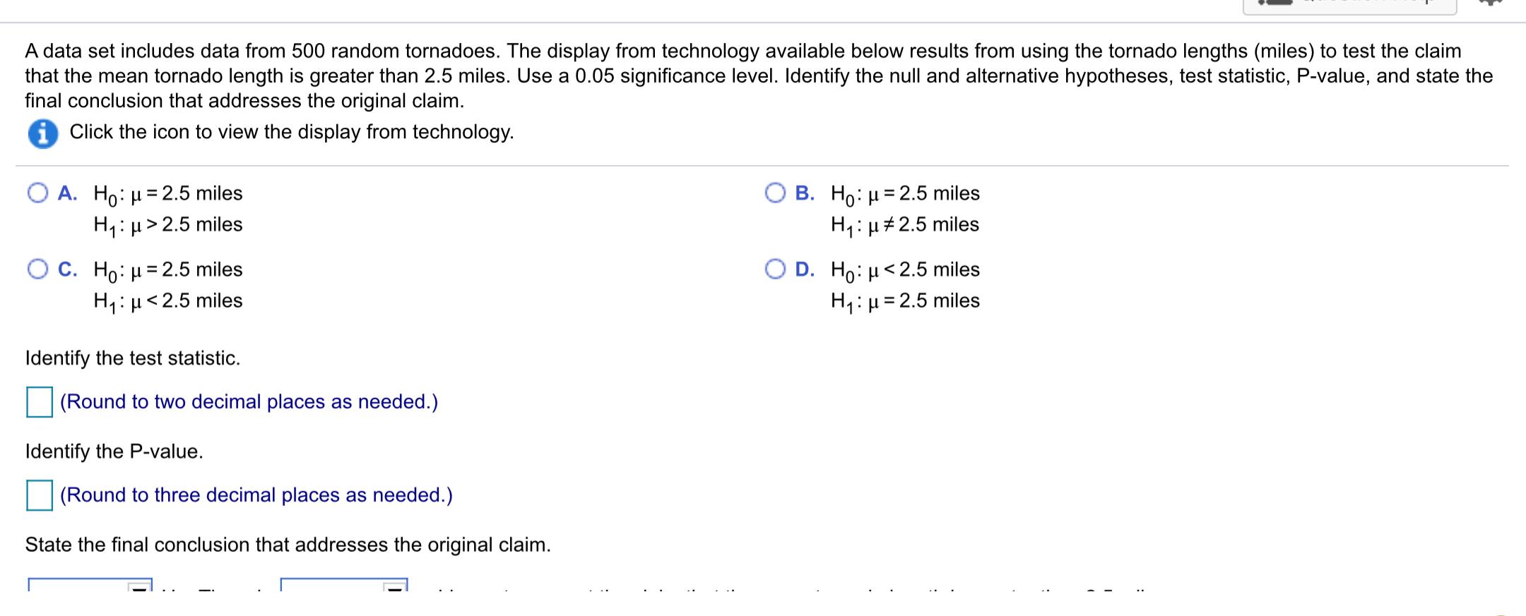 Solved A data set includes data from 500 random tornadoes. | Chegg.com