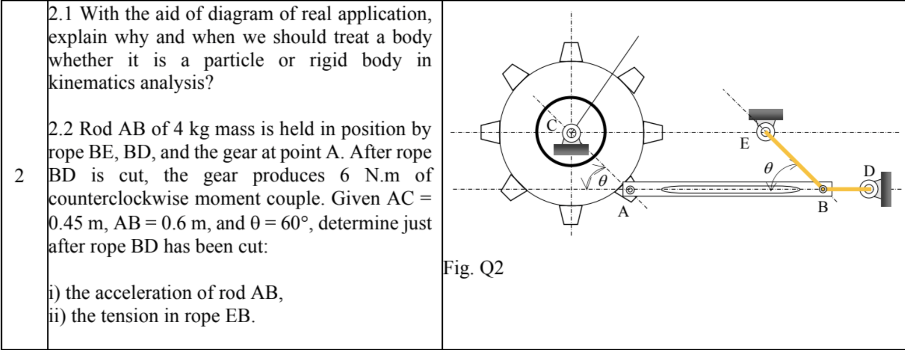 Solved 2.1 With the aid of diagram of real application,