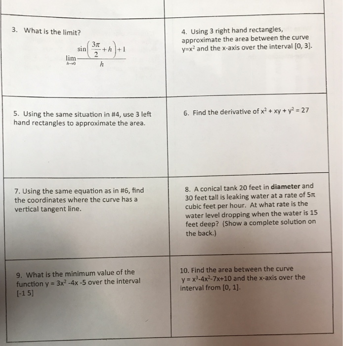Solved 3. What is the limit? lim sin(,+h)+1 4. Using 3 right | Chegg.com