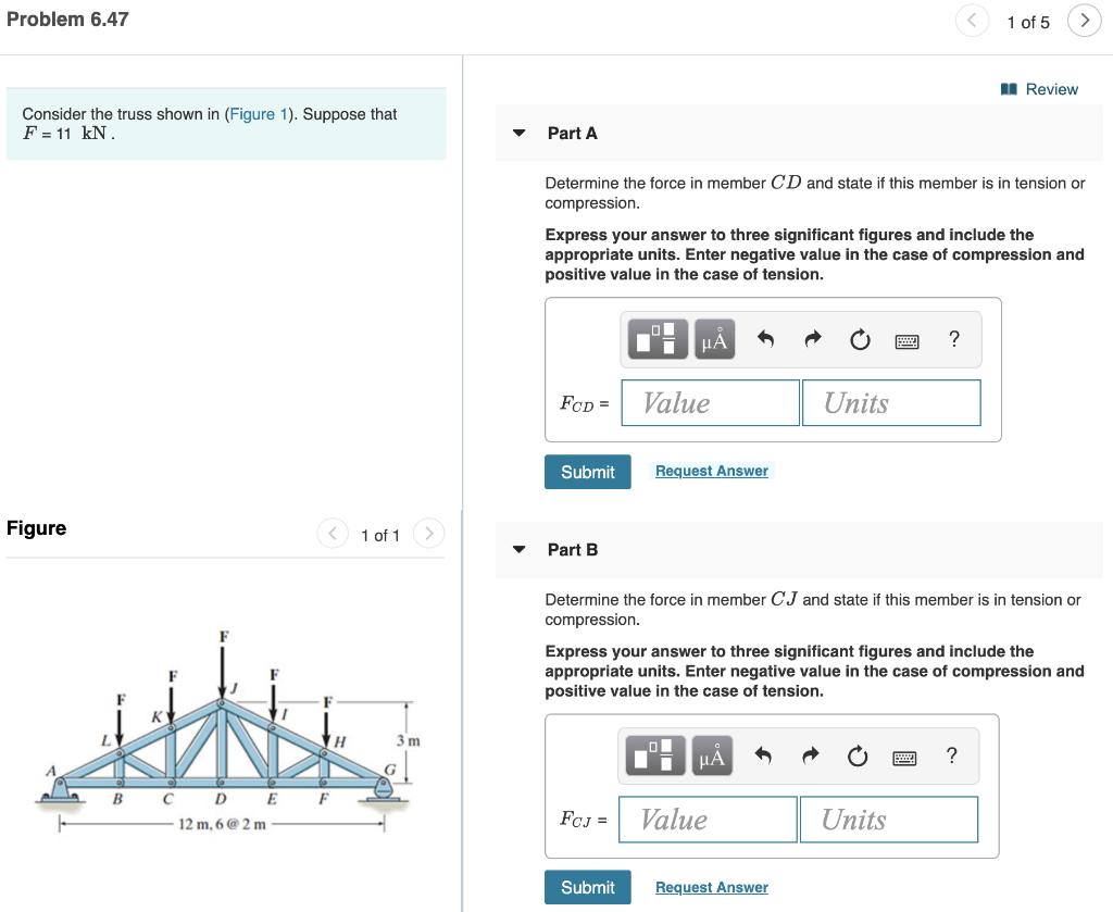 Solved Problem 6.66 4 of 5 > Review Consider the frame shown | Chegg.com