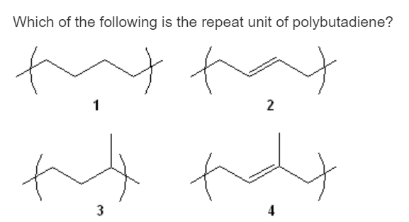 Solved Which of the following is the repeat unit of | Chegg.com