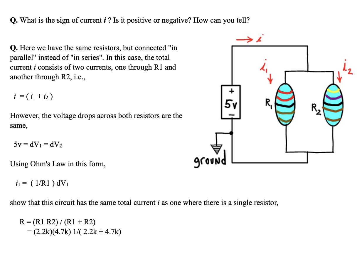 Q What Is The Sign Of Current I Is It Positive Or Chegg Com