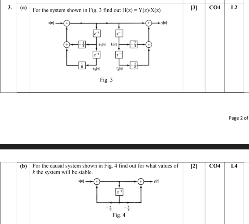 Solved نما 3. (a) For the system shown in Fig. 3 find out | Chegg.com