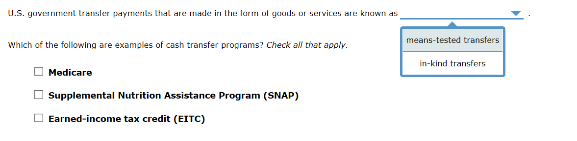 Which Of The Following Are Examples Of Means Tested Programs