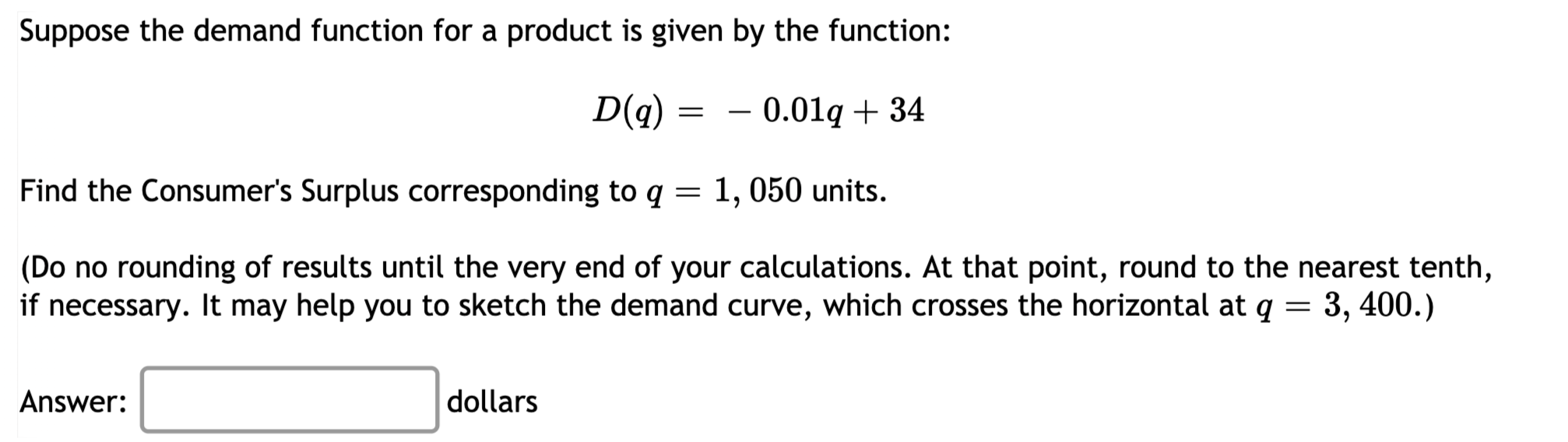 Solved Suppose the demand function for a product is given by | Chegg.com