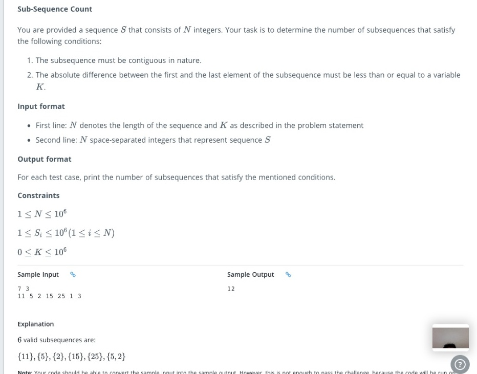 Solved Sub-Sequence Count You are provided a sequence S that | Chegg.com