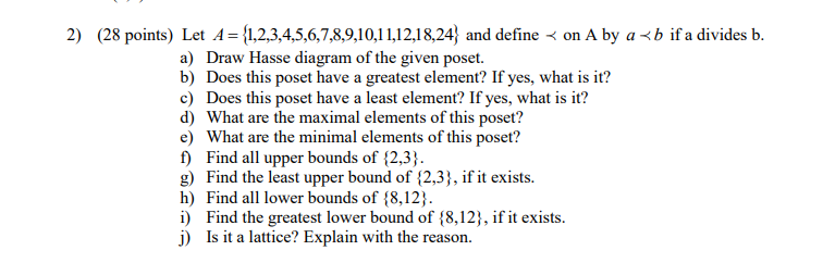 Solved 2) (28 points) Let A= | Chegg.com