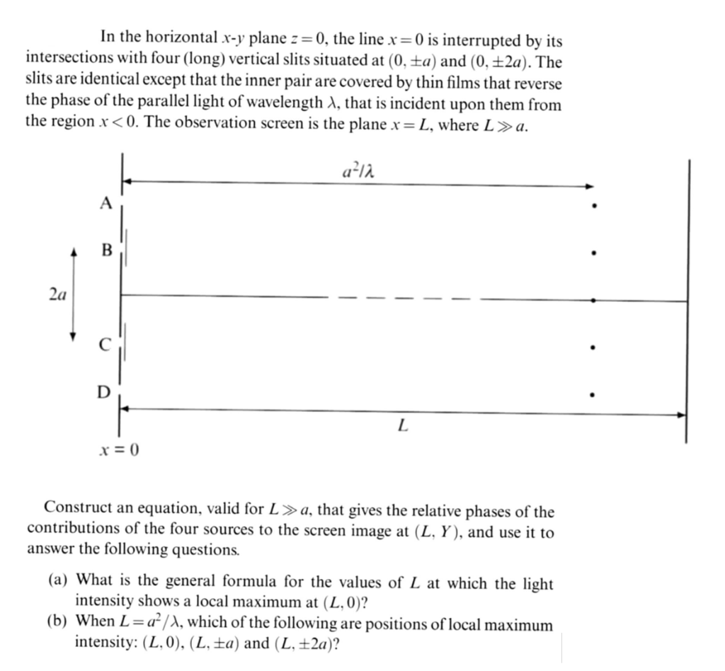 Solved In the horizontal xy plane z=0, the line x=0 is