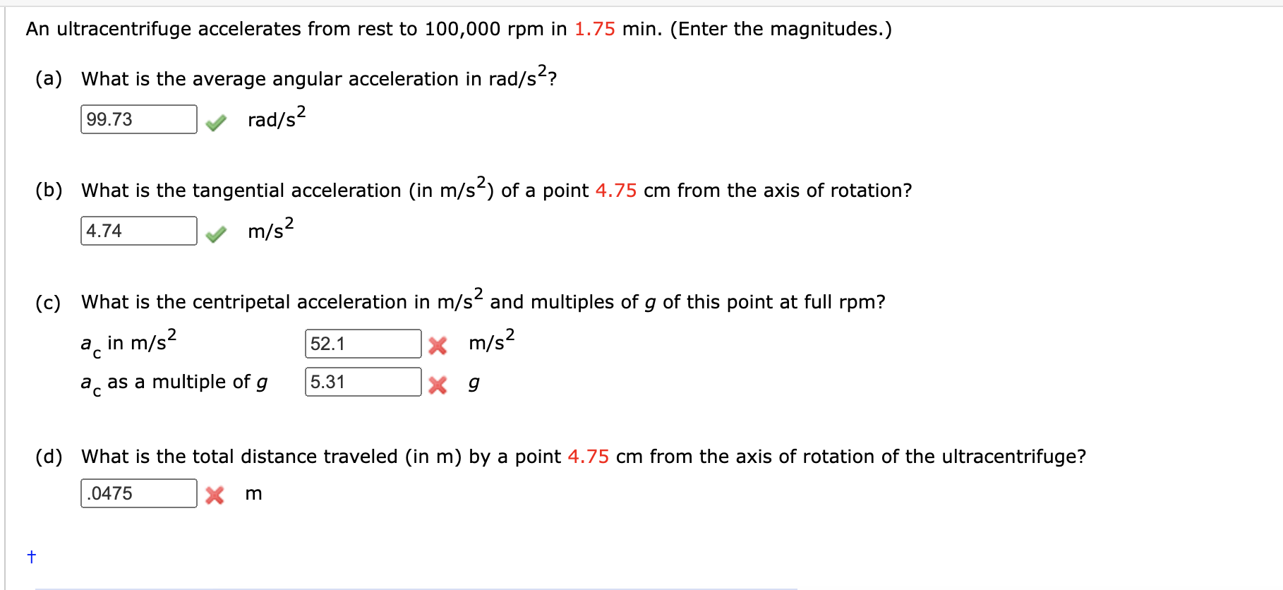 Solved An ultracentrifuge accelerates from rest to 100,000