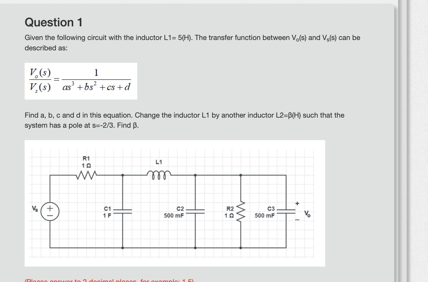 Solved Given The Following Circuit With The Inductor | Chegg.com