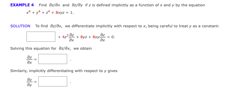 Solved Find ∂z∂x And ∂z∂y If Z Is Defined Implicitly As A 3416