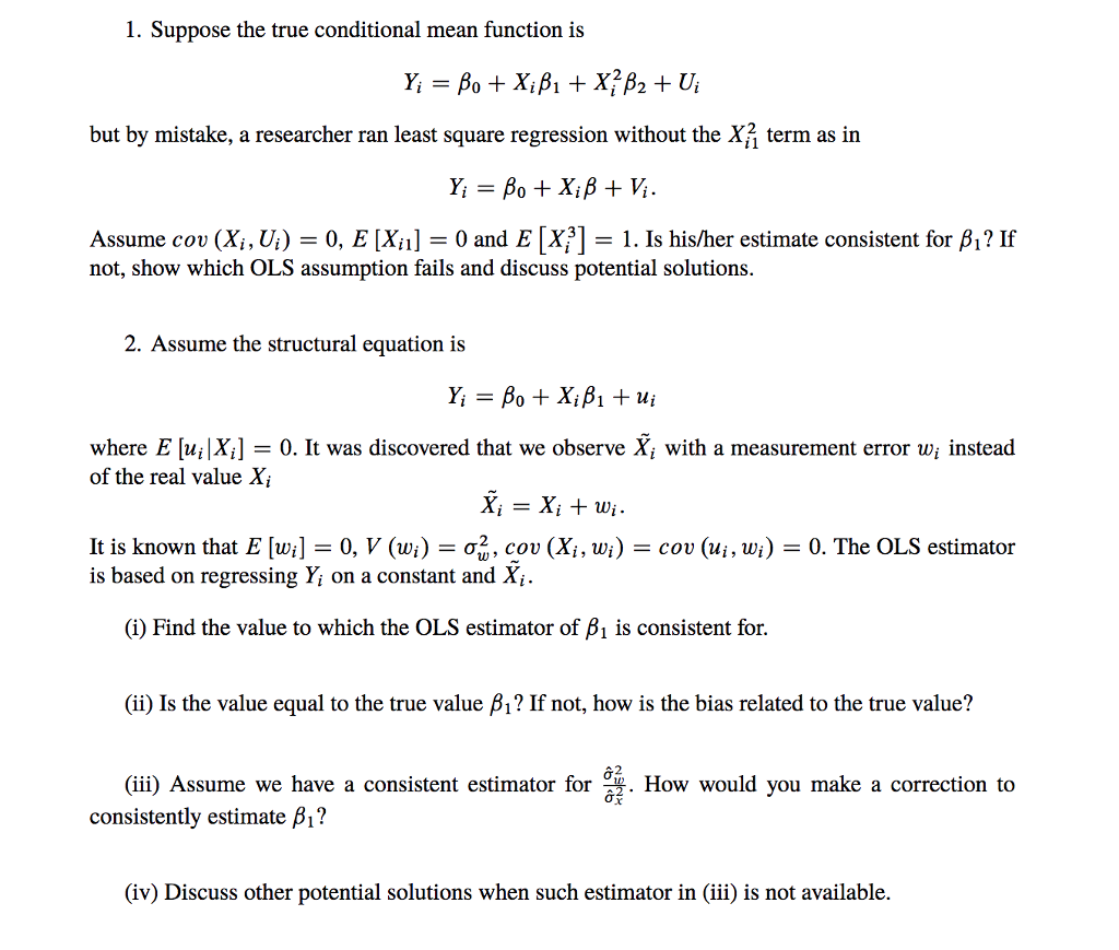 Conditional Mean Function