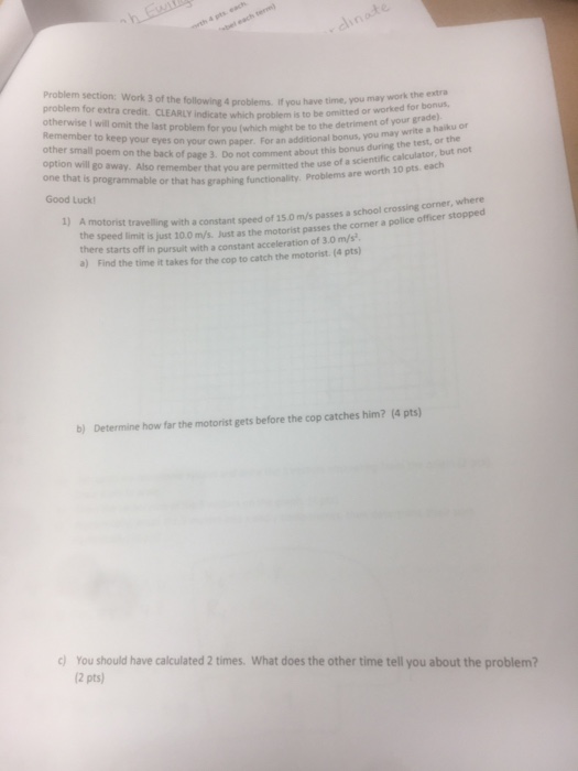 Solved Problem section: Work 3 of the following 4 problems. | Chegg.com