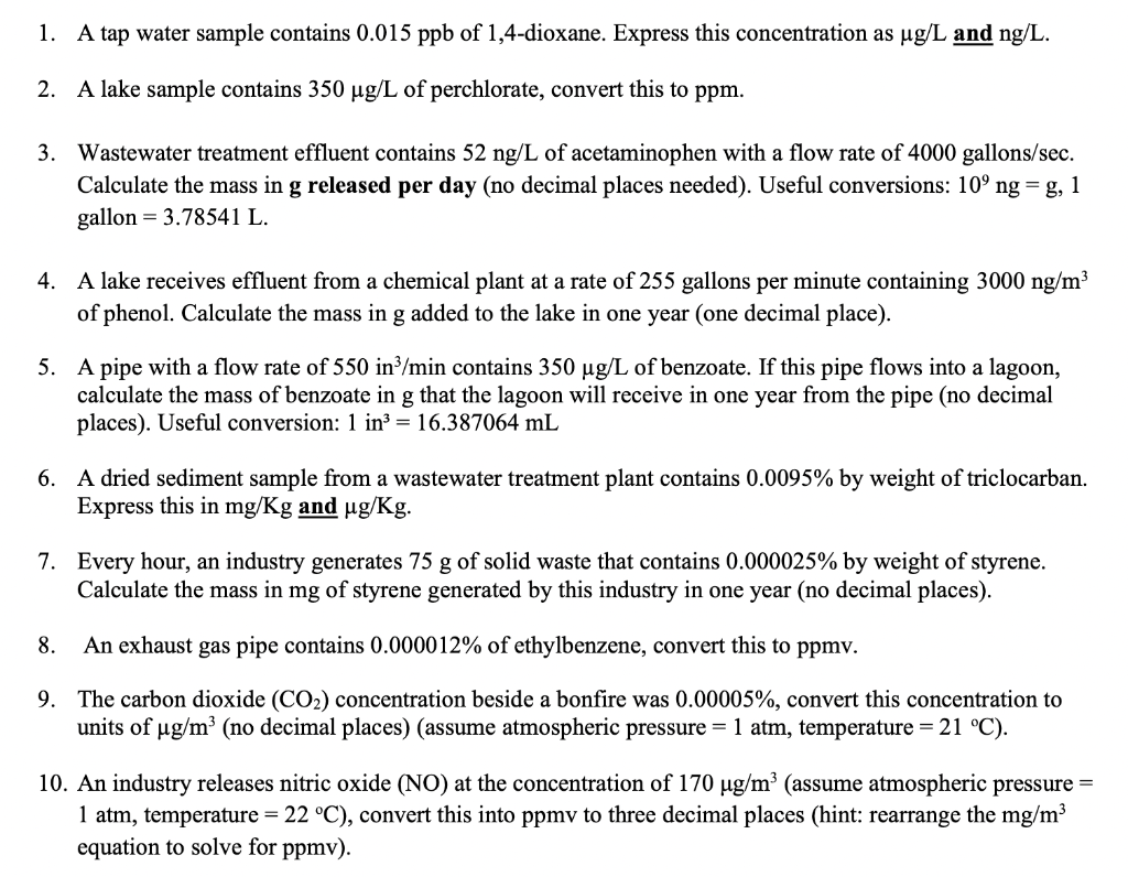 solved-1-a-tap-water-sample-contains-0-015ppb-of-chegg