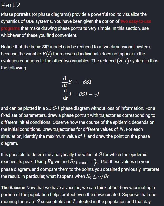 Solved Part 2 Phase portraits (or phase diagrams) provide a | Chegg.com