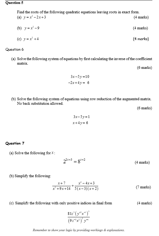 Solved Find the roots of the following quadratic equations | Chegg.com