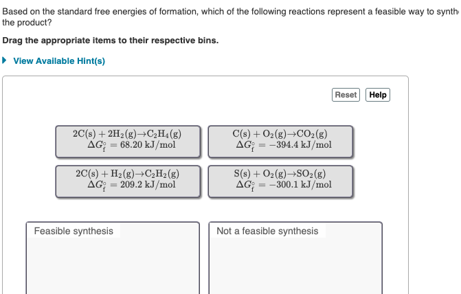 Solved Based on the standard free energies of formation, | Chegg.com