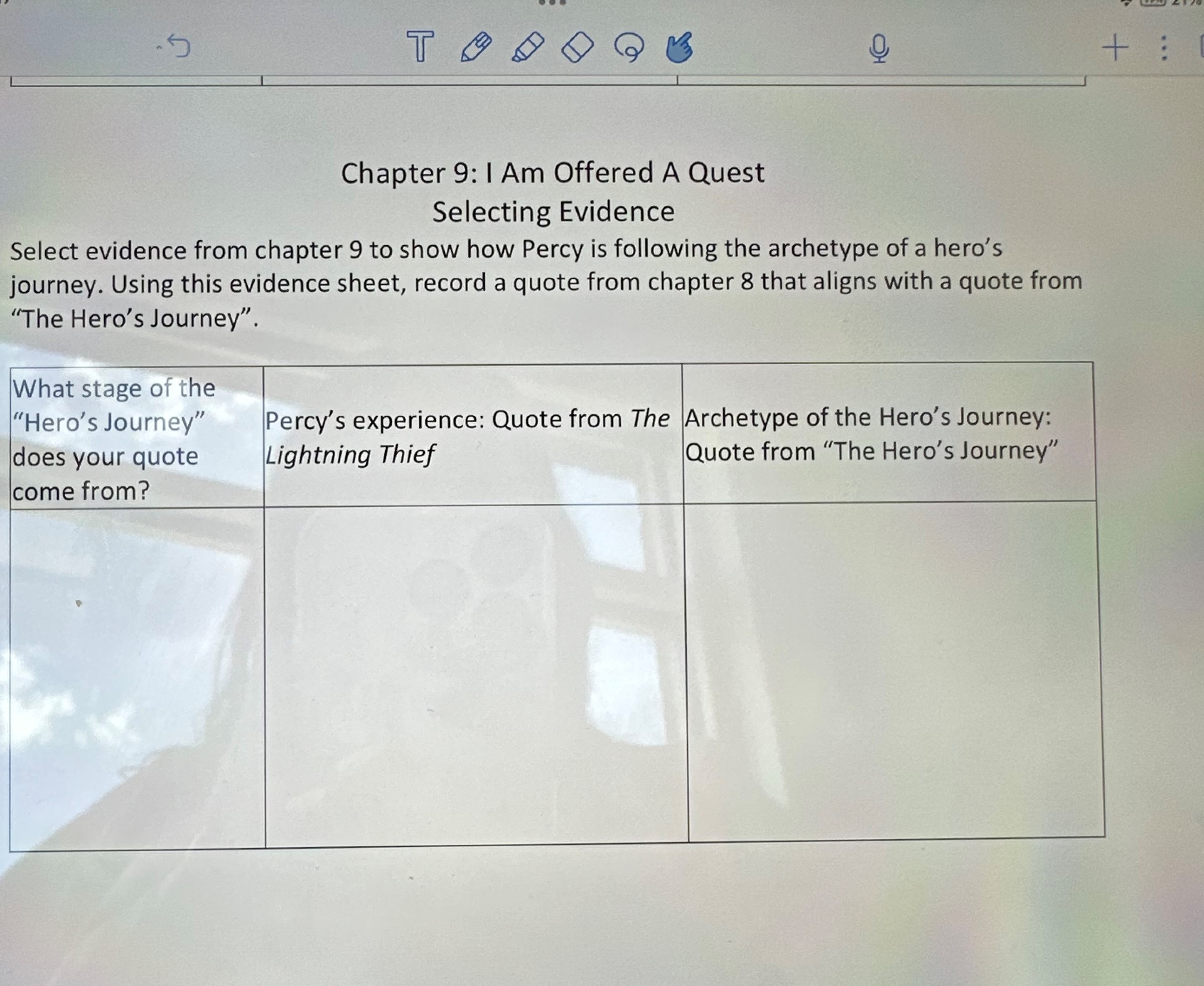 Chapter 9: I Am Offered A Quest Selecting Evidence | Chegg.com