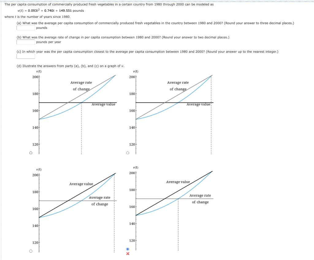 Solved The per capita consumption of commercially produced | Chegg.com