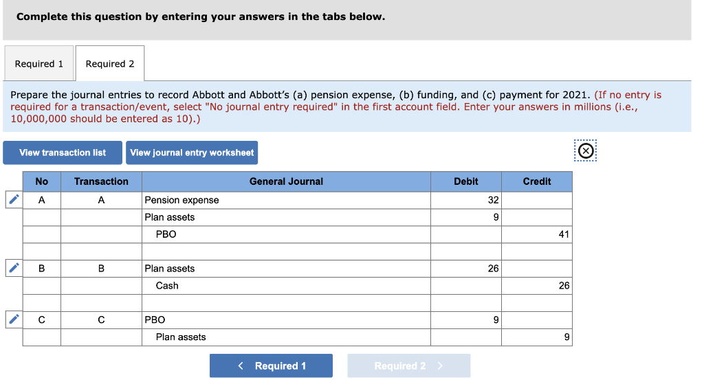 Solved Abbott And Abbott Has A Noncontributory, Defined | Chegg.com