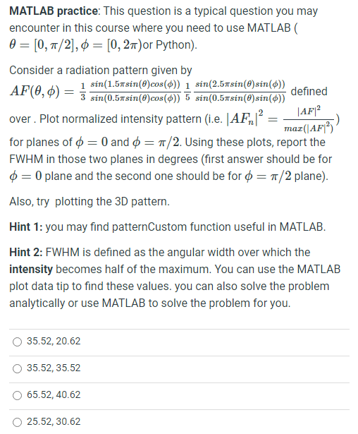 Solved MATLAB practice: This question is a typical question | Chegg.com