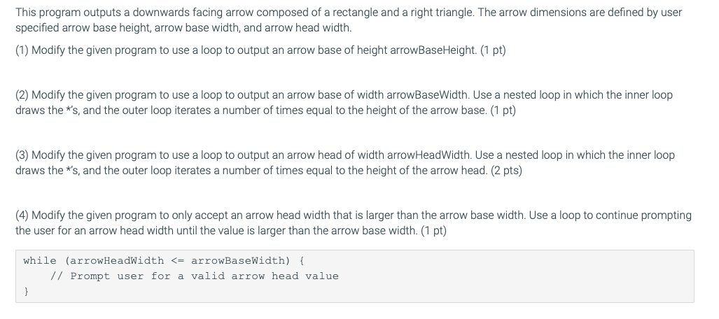 Answered: in java please This program outputs a downwards fa