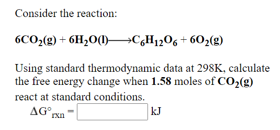 Solved Use the Standard Table of Thermodynamic Data it is | Chegg.com