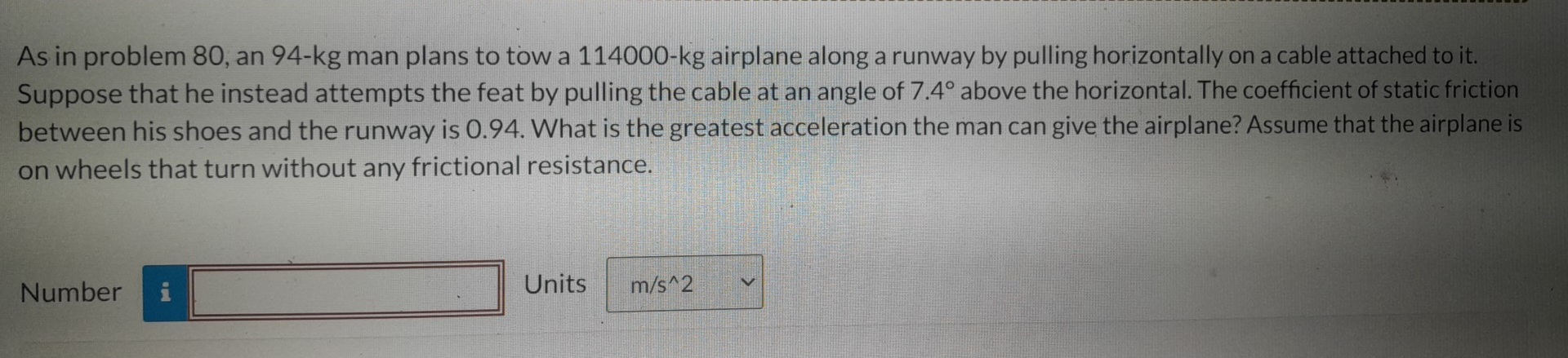 Solved As in problem 80 , an 94−kg man plans to tow a | Chegg.com