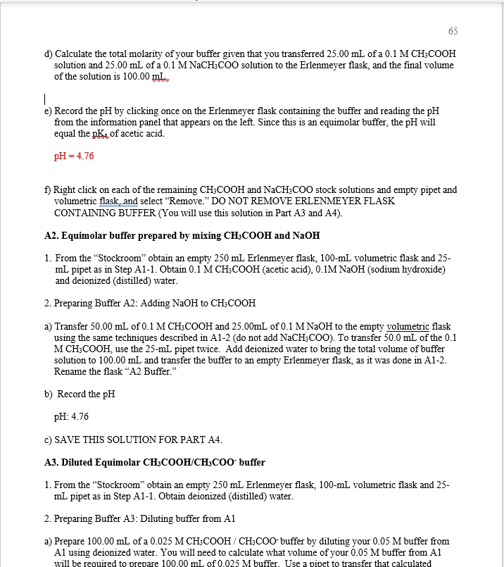 Solved Lab Report pH and Buffers Part II, need help with