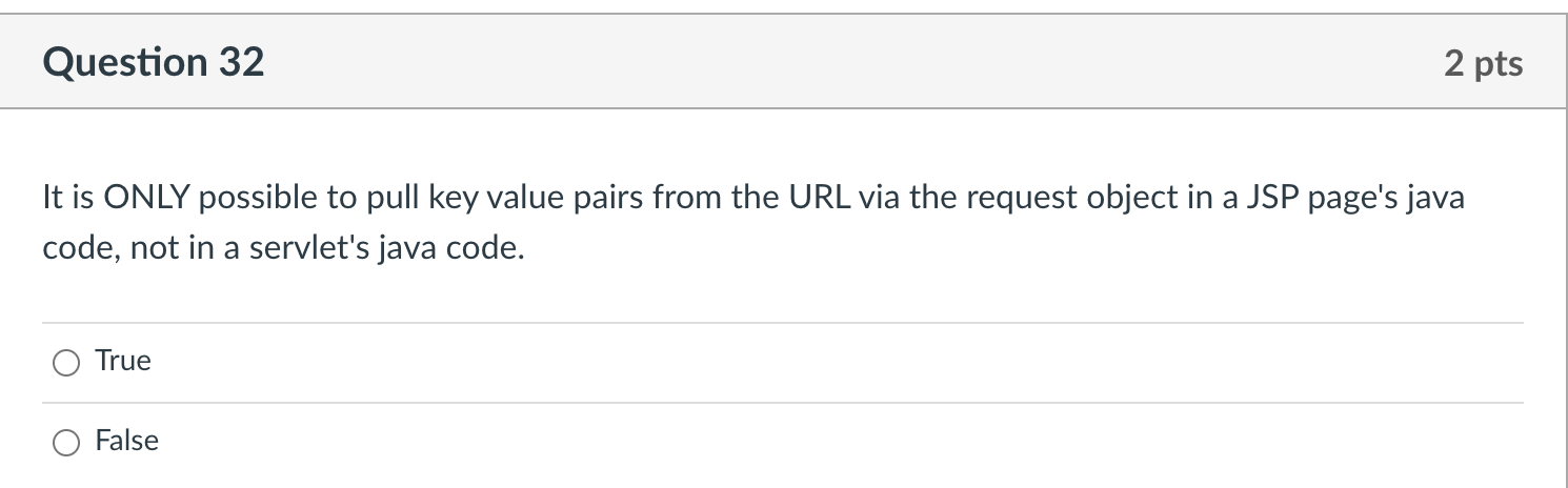 Solved Question 31 1 Pts JSON Is A Common Format Of Data Chegg
