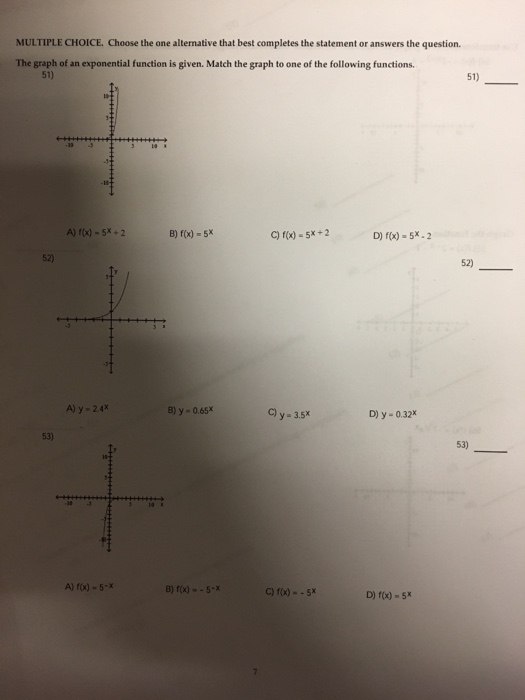 Solved Multiple Choice. Choose The One Alternative That Best 