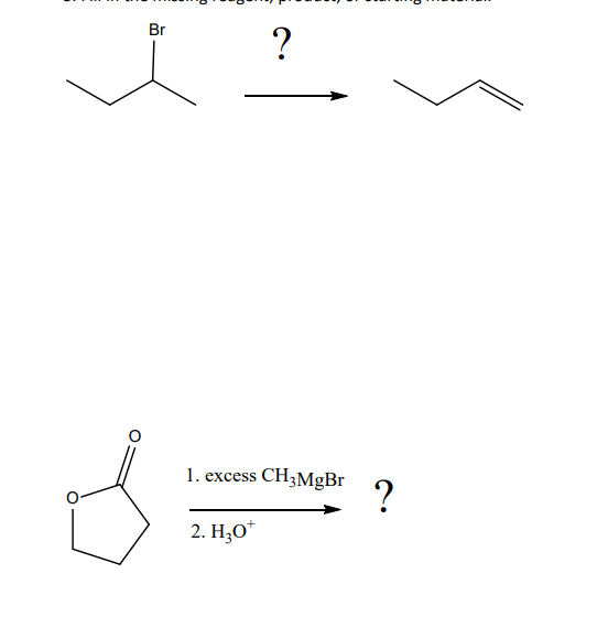 Br ? i z 1. excess CH3MgBr 2. H30* ?