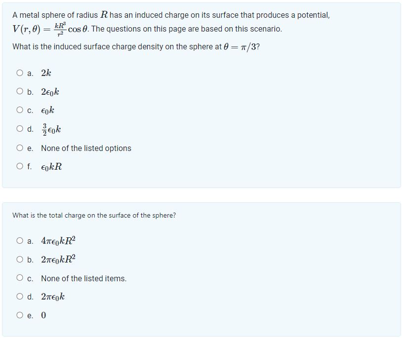 Solved A Metal Sphere Of Radius R Has An Induced Charge On | Chegg.com