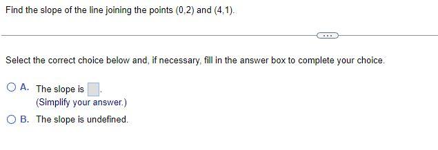 find the slope of line joining the points 2 0 0 3