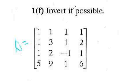 Solved this is non-invertable but why? Can I have step by | Chegg.com