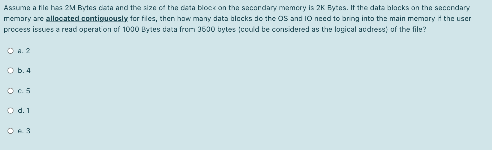 Solved Assume a file has 2M Bytes data and the size of the | Chegg.com