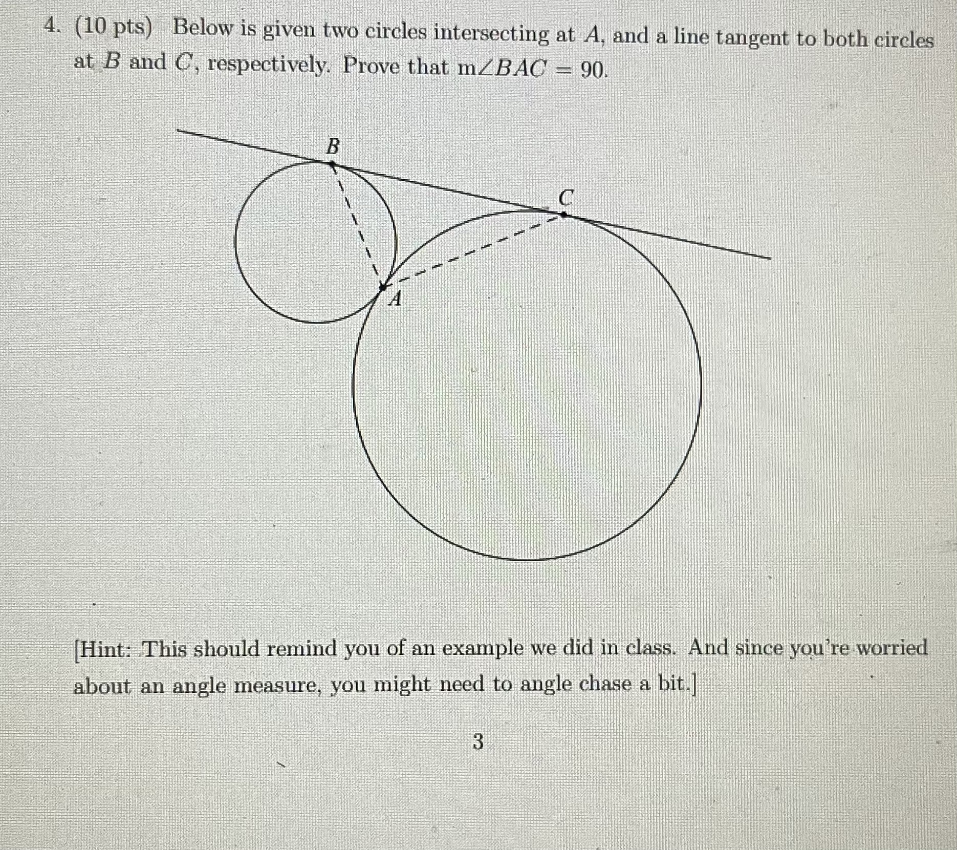 Solved 4 10 Pts Below Is Given Two Circles Intersecting Chegg Com   PhplItXM2