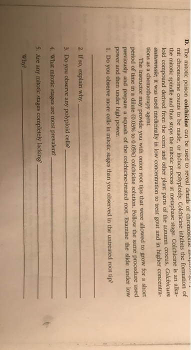 Solved The Mitotic Spindle Contains Different Types Of Chegg Com