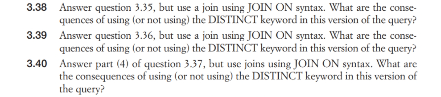 Solved 3.30 Write the required SQL statements to create the | Chegg.com