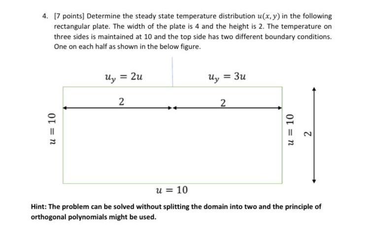 Solved 4. [7 points) Determine the steady state temperature | Chegg.com
