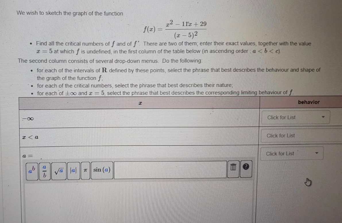 Solved We wish to sketch the graph of the function - 112 + | Chegg.com