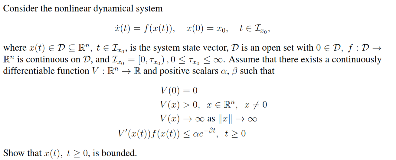 Consider The Nonlinear Dynamical System T Chegg Com