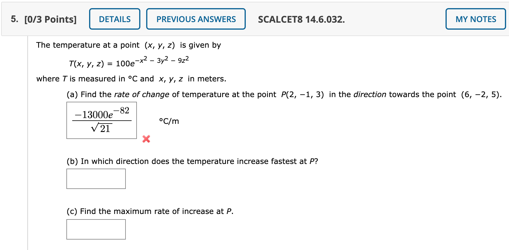 Solved 5. [0/3 Points] DETAILS PREVIOUS ANSWERS SCALCET8 | Chegg.com