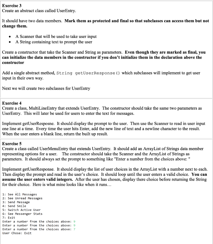 Solved Exercise #2: Create an abstract class called