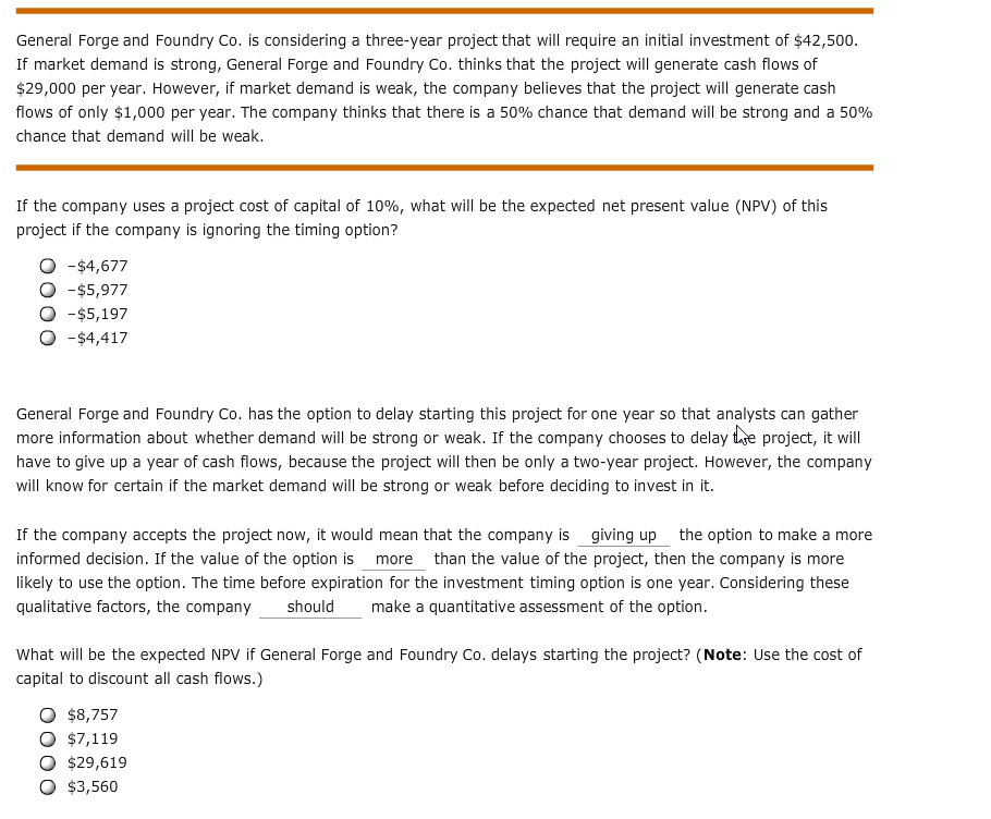 Solved General Forge And Foundry Co. Is Considering A | Chegg.com
